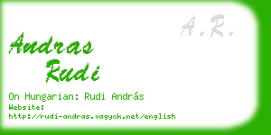 andras rudi business card