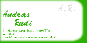 andras rudi business card